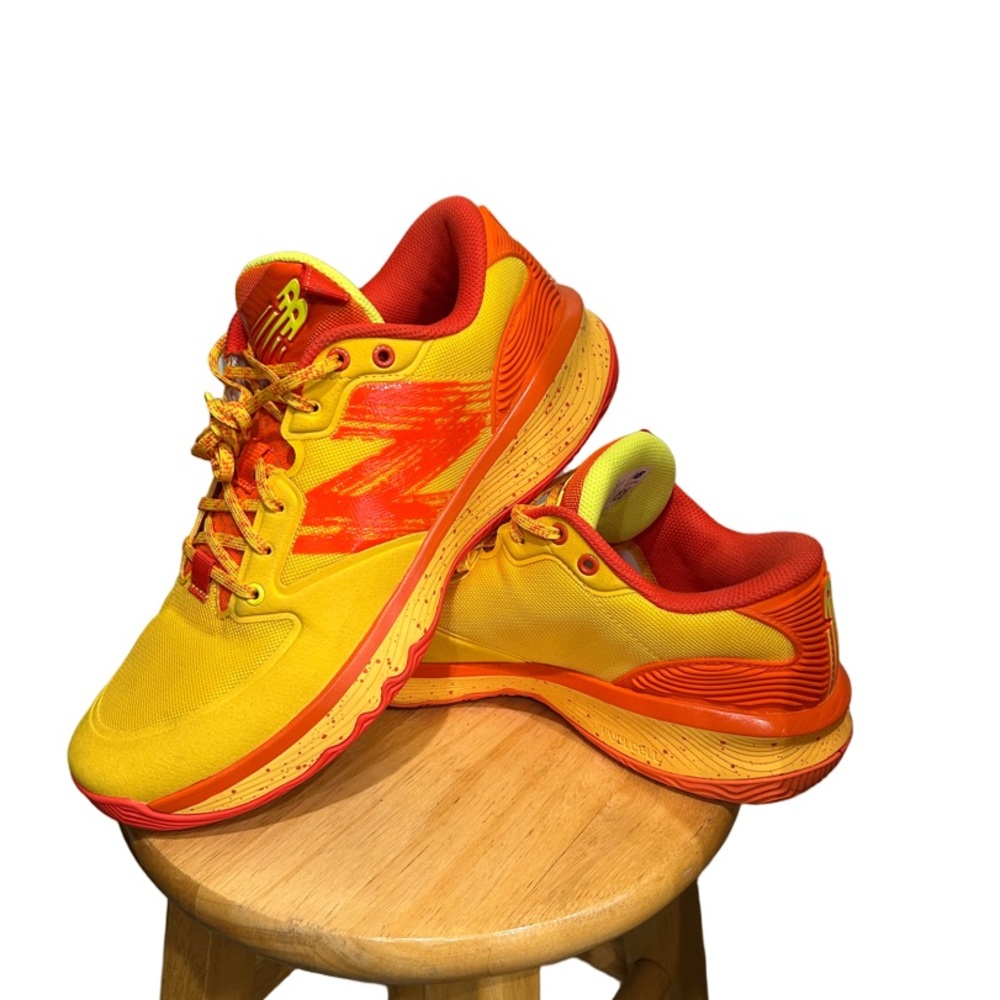 Vibrant New Balance Yellow and Orange Sneakers